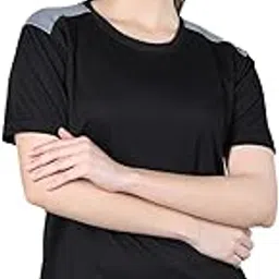 chkokko Women's Polyester Regular Fit Round Neck Active Wear Sports T-Shirt-picture-17