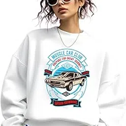 enitor Womens Loosfit, Front Printed Unique Design with Long Sleeves Sweatshirt-picture-18