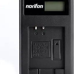Norifon NP-BK1 LCD USB Charger for Sony Cyber-Shot DSC-S750, DSC-S780, DSC-S950, DSC-S980, DSC-W180, DSC-W190, DSC-W370, MHS-PM5, Webbie HD, Webbie MHS-PM1 Camera and More, Black, NP-BK1-L image 1