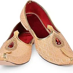 Men's Wedding Juttis/Punjabi Jutti & Sherwani Juti, Pure Traditional & Stylish Ethnic Mojaris/Wedding Shoes 100% Comfortable & Handcrafted (RK-B17)-image-54