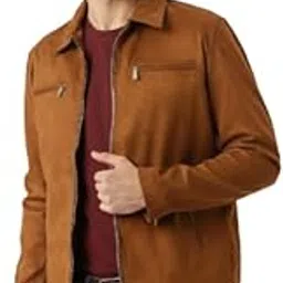 jacketera Suede Faux Leather Jacket For Men's-picture-23