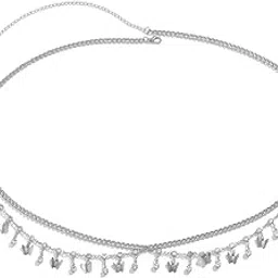 fulaida Multi-Layer Rhinestone Tassel Waist Chain with Butterfly Star Disc Pendants, Gold & Silver Colors-picture-46