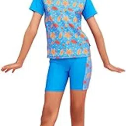 LYCOT Printed Tshirt & Shorts Two-Piece Swimsuit for Girls-picture-32