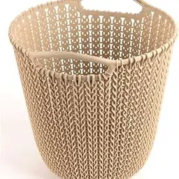 Signoraware Rattan BPA Free Plastic Round Storage Bin | Modern Rattan-Textured Finish | Durable & Long-Lasting | Multipurpose Basket for Kitchen, Bathroom & Home Organization | (7 Ltr | Beige)-picture-26
