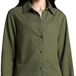 dl woman Cotton Oversized Textured Full Sleeve Women Shirt-picture-12