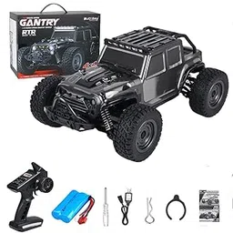 FLUESTON 2.4G Remote Control Off-Road Truck – 38Km/h High Speed Electric RC Car Toy with LED Lights, 4x4 All-Terrain Vehicle for Kids & Adults, Durable Racing and Off-Road Adventure Truck (Black)-picture-42