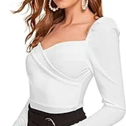 dream beauty fashion Women's Casual Full Sleeves V-Neck Regular Fit Stylish Top - 23" Inches (Isro-Top-02)-picture-19