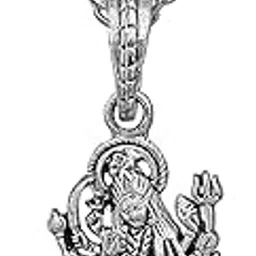 zumrut � Silver Plated Sherawali MATA Durga Pendant Hindu God Jai MATA Di Religious Locket Pendant Spritual Locket Necklace for Men/Women-picture-33