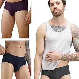 damensch Modal Regular Fit Solid Brief Underwear Anti-Bacterial Moisture Wicking Breathable Microfibre Waistband Stretchable Deo-Soft Brief for Men-picture-36