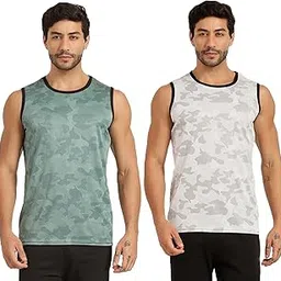 tqh Men’s Camouflage Sleeveless Gym Vest (Pack of 2)-picture-26