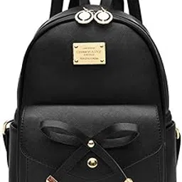 floki Girls Bowknot Cute Leather Backpack Mini Backpack Purse for Women-picture-13
