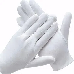 Cotton Gloves for Dry Hands, White Cotton Gloves for Handling Film, SPA Gloves for Women, Inspection Gloves for Men, Cloth Gloves. (3 Pair)-picture-15