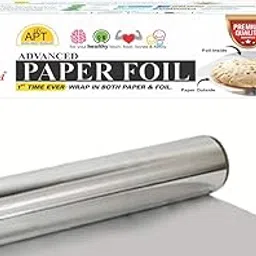 Pyramid Advanced Paper Foil Roll 250 g, Food Wrapping Paper + Aluminium Foil, 2 in 1 Benefits, with Cutter Blade, Pack, Serve, Preserve, Healthy, Food Safe & Eco Friendly-picture-11