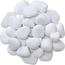 1kg Unpolished White Pebbles (30-50mm) | Natural Tumbled Stones for Garden, Landscaping, Pathways & Large Plant Pots-image-37