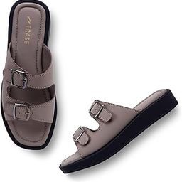 trase Sandals For Woman | Slippers For Woman | Flats | Casual Double Strap Sliders Sandal With Adjustable Ankle Strap | Women Sandals | Comfortable | Lightweight | Women Footwear-picture-42