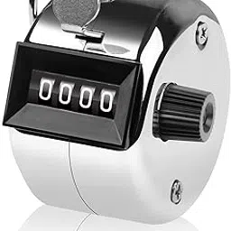 Hand Tally Counter Tally Counter, 4-Digit Clicker Counter, Metal Hand Tally Counters Clicker Pitch Counter for Counting, Knitting, Coaching, Golf, Lap, Fishing-picture-17