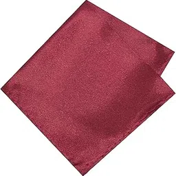 tie studio Mens Solid Pocket Square | Satin | 10 x 10 inches | tweed fabric | Superior finishing | Colour - Wine | Set of 1 |-picture-10