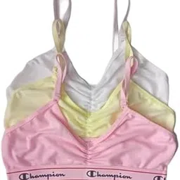 fashion in the box Sports Stitched Pack of 3 Women Everyday Non Padded Bra (Pink, White, Yellow) Pack of 3 (B, 36)-picture-32