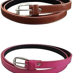 truflair Women's and Girl's Synthetic Leather Belt Ladies's Belt For Jeans Women's Belt for Dresses Casual Formal Belt Combo Free Size Fit on Upto 38inch-picture-34