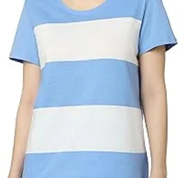 triumph 100% Organic Cotton Soft Feel Breatheable Fabric Capri Set Blue image 1