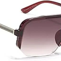 voyage Square Sunglasses for Men & Women (Grey & Clear Lens | Shine Black Frame - MG7322)-picture-51