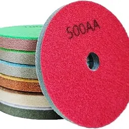 4" 7PCS Diamond Sponge Fiber Polishing Pad 300-10000 Grit - Polishing Tile Stone Marble Concrete Clean Wet Use Buffing Pad(7pcs,4 Inches)-picture-15