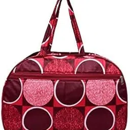 Sunesh Creation Canvas Printed Heavy Duty Travel/Cabin Luggage Duffle Bag for Men and Women (Red)-image-8