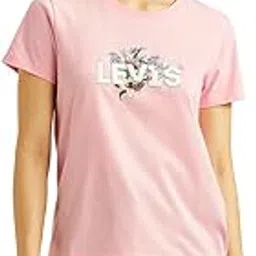 levi's Women Cotton Slim Graphic Print Crew Neck T-Shirt-picture-15