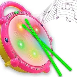 gdtg flash drum with 3d lights and musical toys for babies-Multi color-picture-10