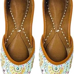 pehnawacraft Pashmina jutti for women | Punjabi Jutti | Mojari for ladies | Bridal soft leather ethnic juttis-picture-11