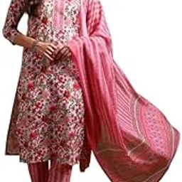 vaamsi Women's Floral Straight Printed Kurta Pant With Dupatta Set-picture-29