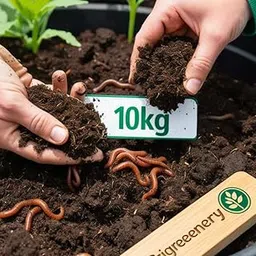 Brigreenery Compost for Gardening | 10 Kg Nutrient Vermicompost-picture-19