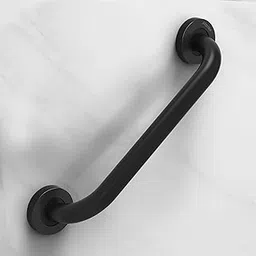 Plantex 14 Inch Stainless Steel Grab Bar for Toilet/Safety Support for Senior Citizens/Secure Bathroom Handrail/Bathroom Accessories (Black)-image-63