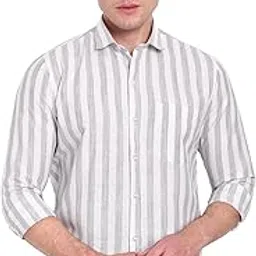 garment globe Buy Cotton Men's Long Sleeve Check Shirt with Slimfit Soft Coller Men’s Striped Casual Stylish Cotton Shirt for Men-picture-50