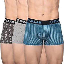 dollar bigboss Men's Assorted Pack of 3 Cotton Trunk (Colour & Print May Vary)-picture-1