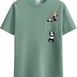 toodlegram Plus Size T-Shirt, Pocket Panda Unisex T-Shirt, Round Neck, Regular-picture-31
