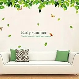Oren Empower Removable Green Leaves Large Wall Sticker (Finished Size on Wall - 180(w) x 80(h) cm)-picture-53