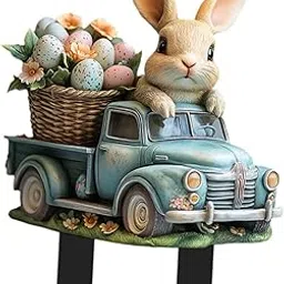 Easter Bunny Stake Easter Bunny Driving Ornament for Patio Front Door | Home & Garden | Yard, Garden & Outdoor Living | Garden D?©Cor | Statues & Lawn Ornaments-picture-10