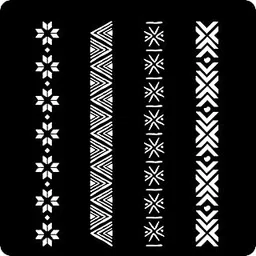 Modern Border Design Set of 4 Craft Stencil for Painting Art Big Size 12x12 inch Reusable Stencil for Painting, Fabric, Glass, Wall Painting, and Craft Painting, 1595-image-64