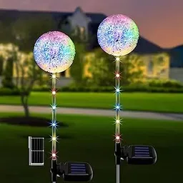 GIGALUMI GL-920 15 LED Solar Dandelion Flower Lights with 600mAh Battery 2V Panel BIS Approved IP65 Waterproof Outdoor Stake Lamp for Garden Pathway Backyard (Pack of 1, Multicolor)-image-10