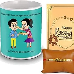 ME & YOU Rakhi Gift Hamper with Premium Rakhi and Coffee Mug Gift for Brother | Rakhi Gift for Brother with Designer Rakhi, Coffee Mug and Greeting Card-image-67