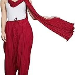JAIPURI WOMENS COTTON FULL SALWAR PYJAMA WITH DUPATTA FREE SIZE-image-58
