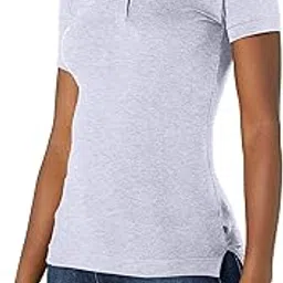 lee uniforms Juniors Stretch Pique Polo, Heather Grey, Small-picture-11