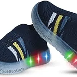 footstation Boys & Girls Breathable LED Light-Up Shoes | Breathable, Shock Absorbing and Soft Sole Mocassion Shoes for Energetic Young Devils | Jugnu 8-1-picture-41
