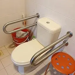 MONIT Wall Mounted Heavy Duty Stainless Steel Grab Bar Rails 23 Inch Toilet Handrails Bathroom Safety Bar Hand Support Stainless Steel Toilet Safety Support Rails, Bathroom Grab Bar Pack of 1-picture-14