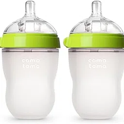 Comotomo 8 Ounce Baby Bottle, Pack of 2 (Green)-image-55