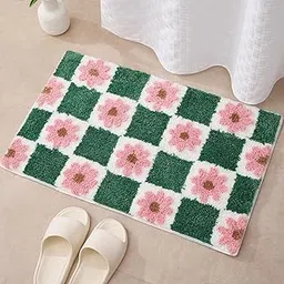 Roseate Iris Super Soft Anti-Skid (40x60 cm) Super Absorbent Mats Microfiber 2000 GSM Mat for Bathroom/Kitchen/Door Mats for Home/Floor Mat (Green) Pack of 1-picture-14