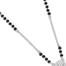 tweov 925 Sterling Silver CZ Floral Mangalsutra-picture-12