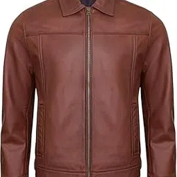 ORVIX Vintage Leather Jacket Men - Real Lambskin Classic Turn Down Collar Leather Jackets For Mens-image-15