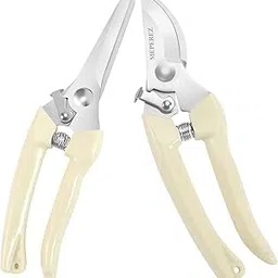 MEPEREZ: 2PC Stainless Steel Pruning Shears, Multifunctional Gardening Shears, Orchard Flower Picking Tree Trimming Flowers, Bonsai, Fruit Picking Scissors Tool-picture-26
